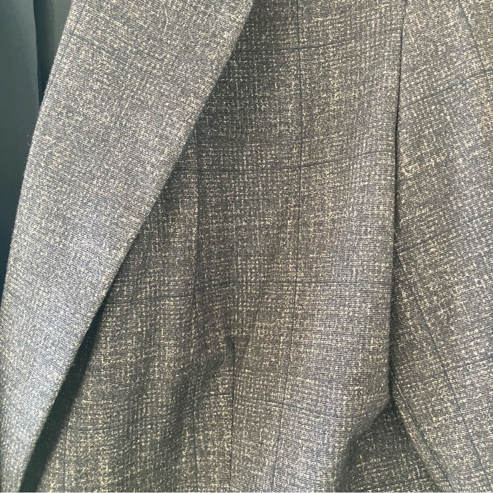 Nanette Lepore Plaid Window Pane Ponte Single-Button Lined Blazer in Brown (10) - Picture 4 of 12